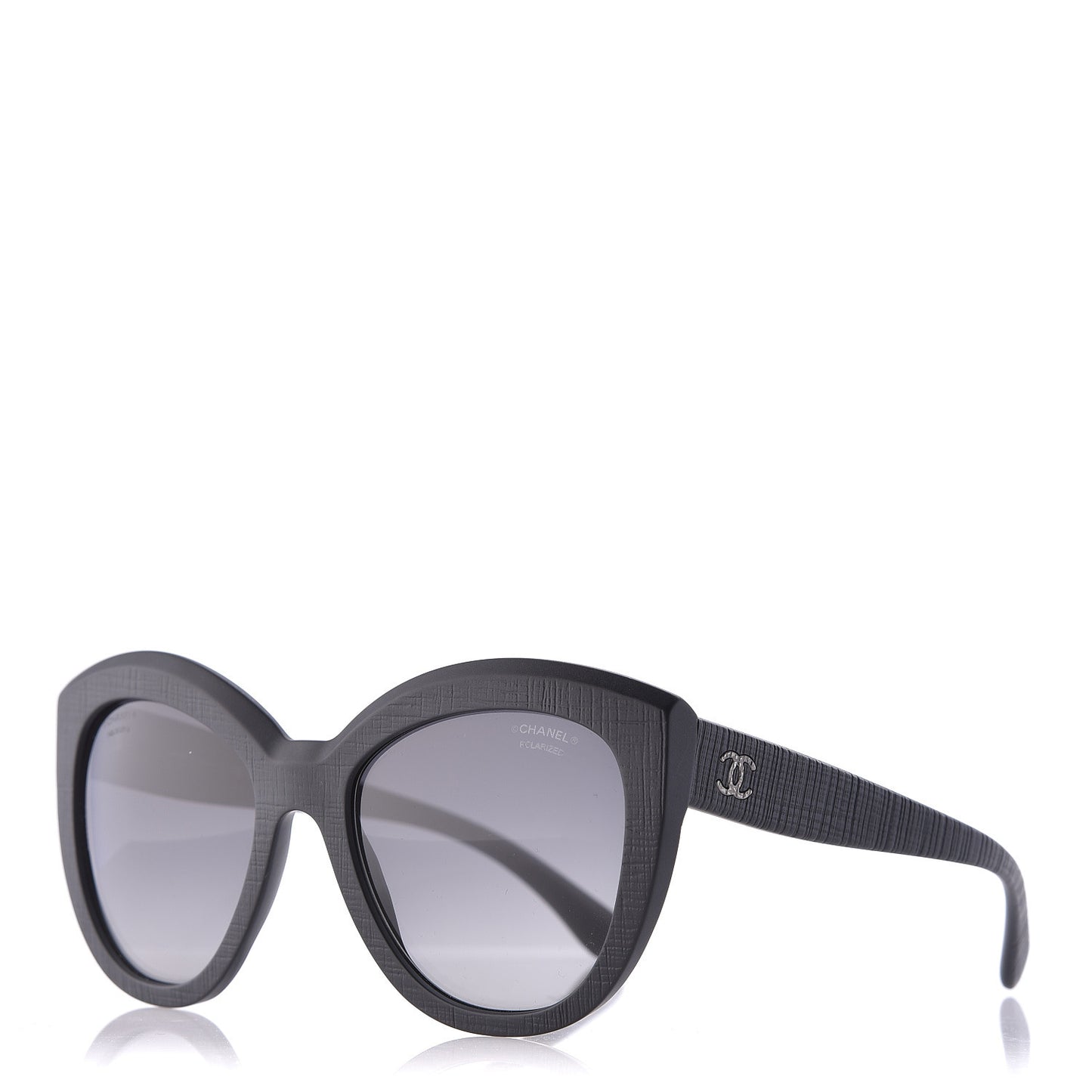 Tweed Effect CC Polarized Butterfly Signature Sunglasses 5332 Black