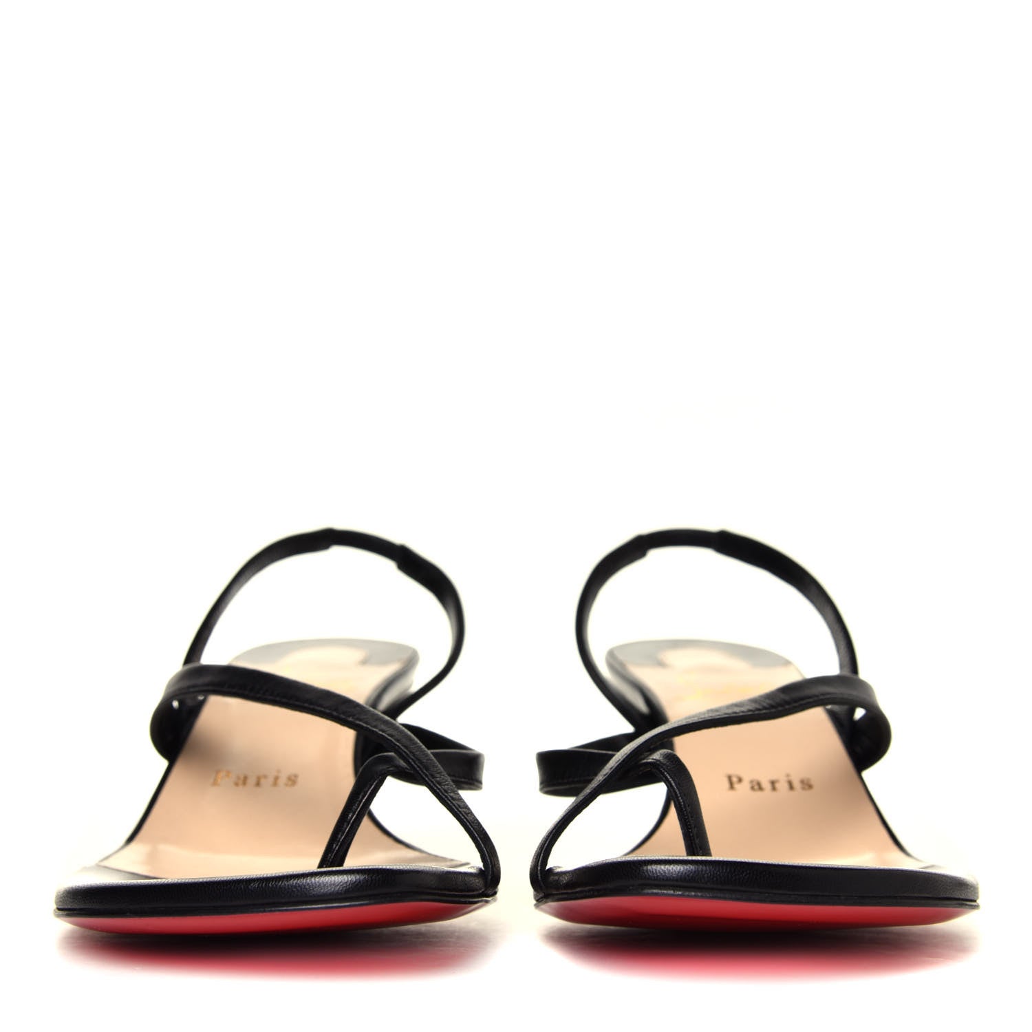 Christian Louboutin Kid Taralita 55 Thong Sandals 37.5 Black 8 of 12