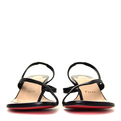 Christian Louboutin Kid Taralita 55 Thong Sandals 37.5 Black 8 of 12