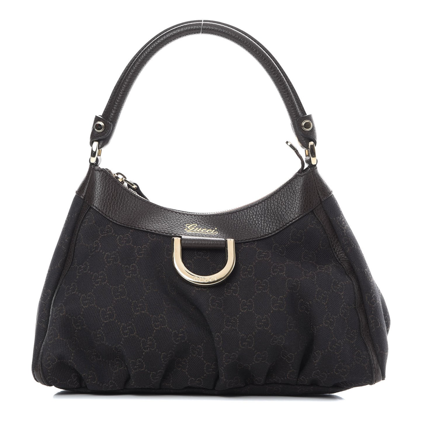 Monogram D Ring Hobo Dark Brown