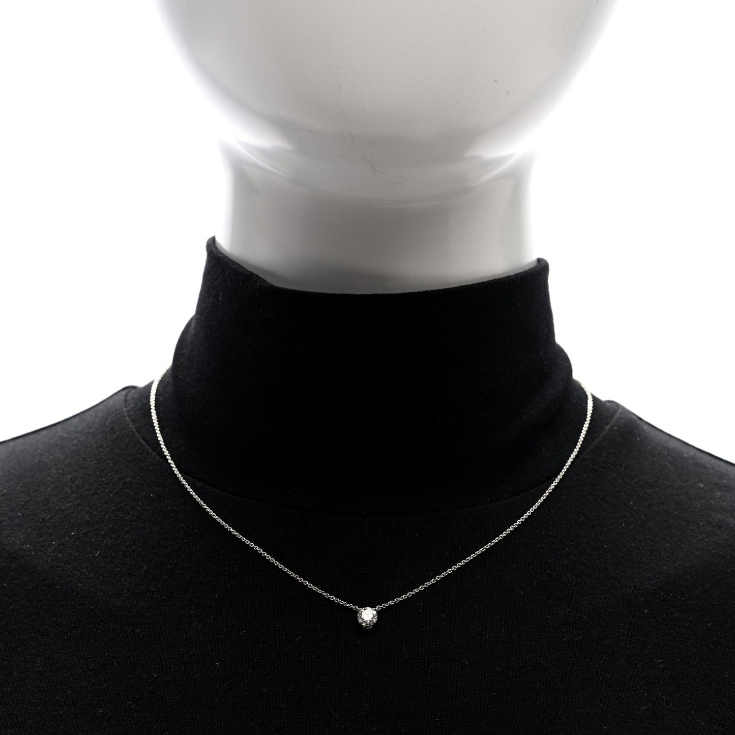 Platinum Diamond .50ct Solitaire Pendant Necklace