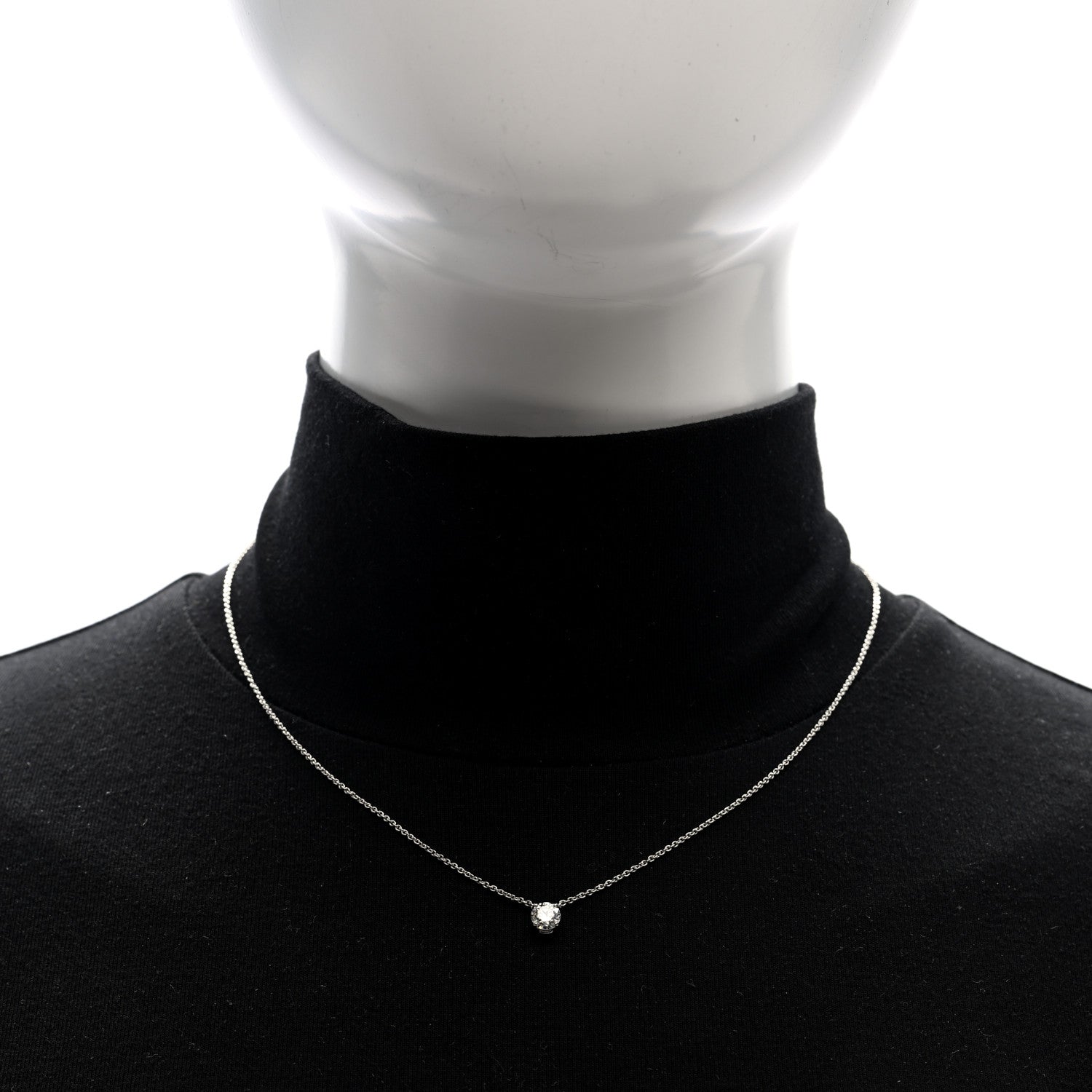 Harry Winston Platinum Diamond .50ct Solitaire Pendant Necklace 2 of 4