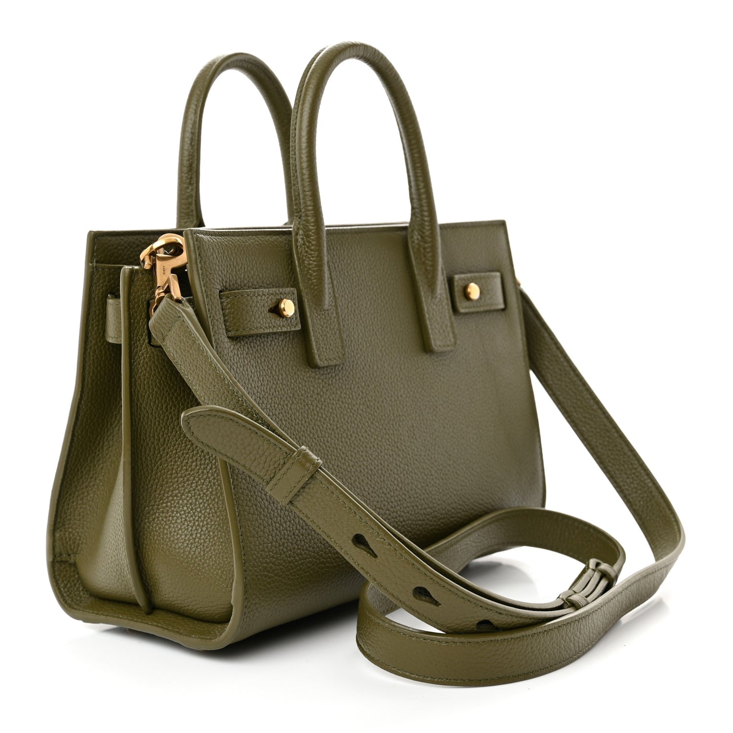 Grained Calfskin Nano Supple Sac De Jour Green