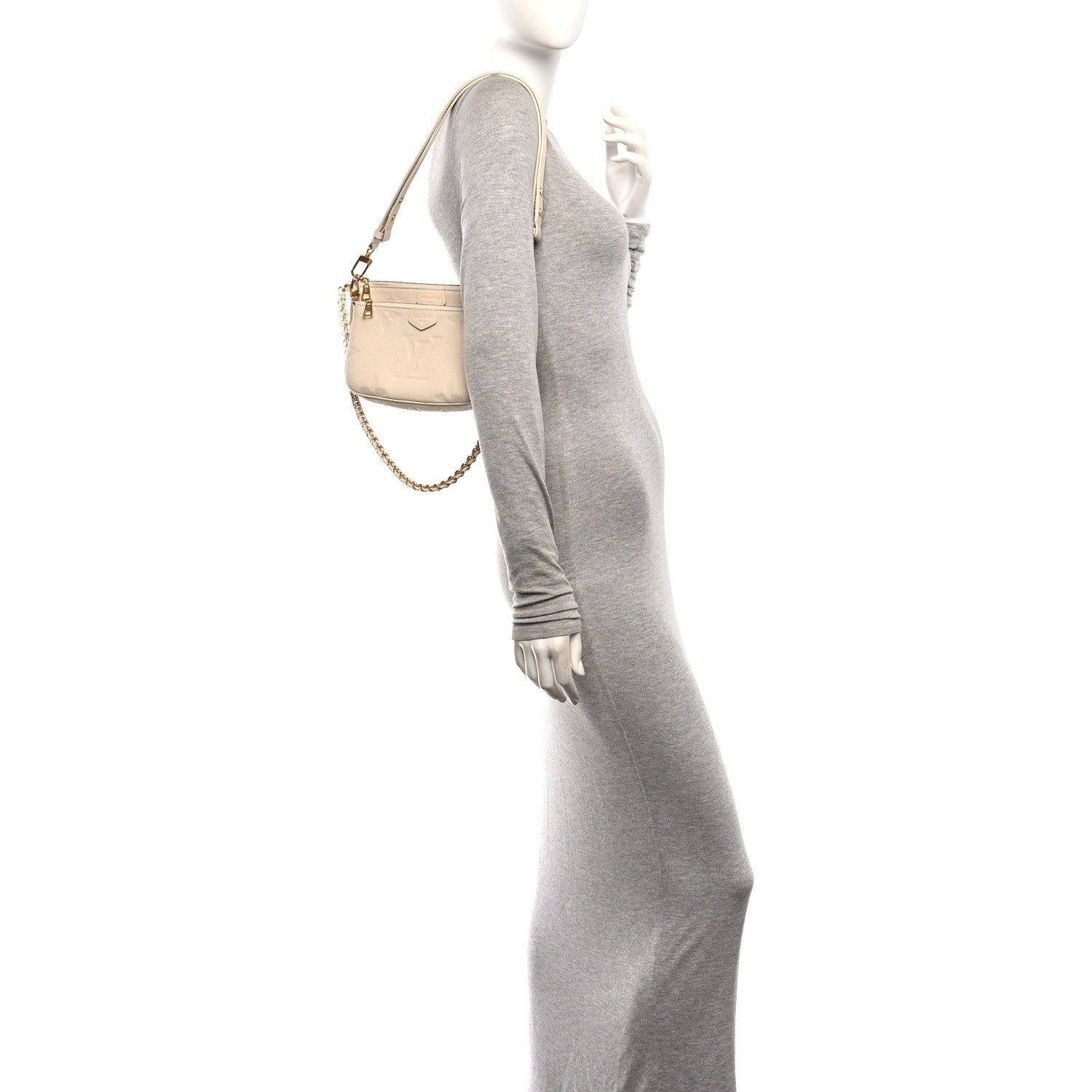 Louis Vuitton Empreinte Monogram Giant Multi Pochette Accessories Cream 2 of 11