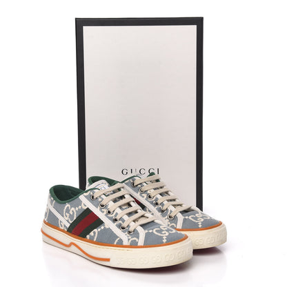 Gucci Cotton GG Monogram Web Womens 1977 Tennis Sneakers 36 Philod Ivory Mystic White 8 of 8
