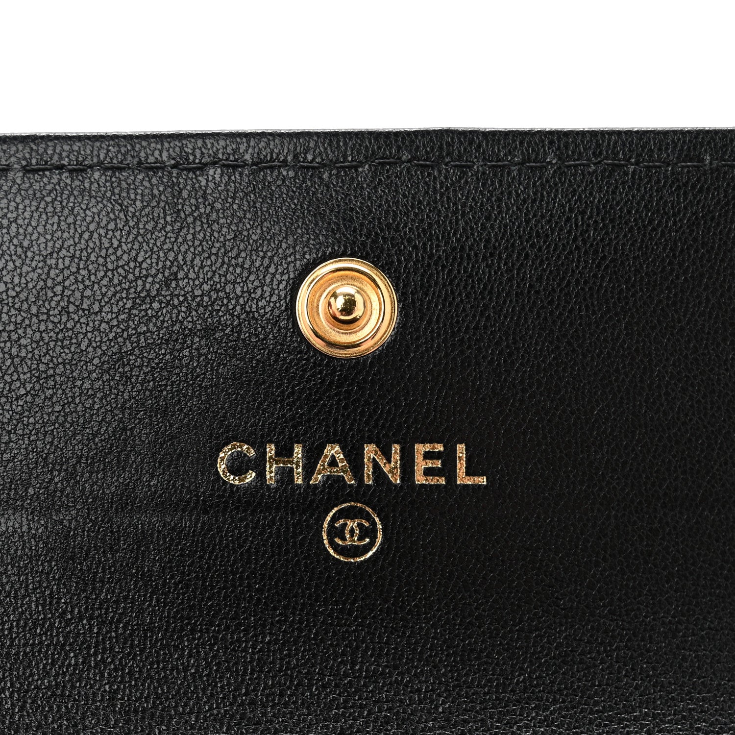 Chanel Lambskin Quilted Chanel 19 Flap Card Holder Black 6 of 12