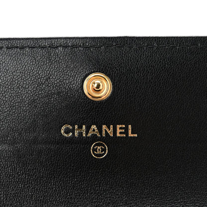 Chanel Lambskin Quilted Chanel 19 Flap Card Holder Black 6 of 12