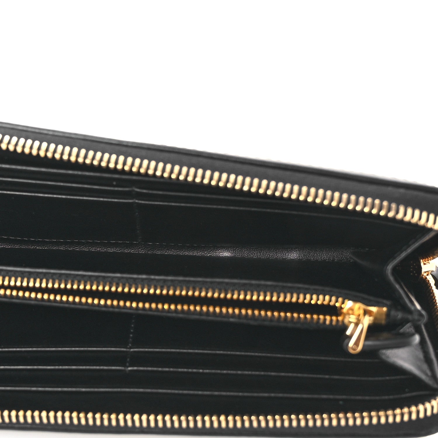Prada Tessuto Nylon Quilted Zip Around Wallet Black 5 of 8