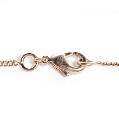 Chanel Crystal CC Alligator Necklace Gold 5 of 6