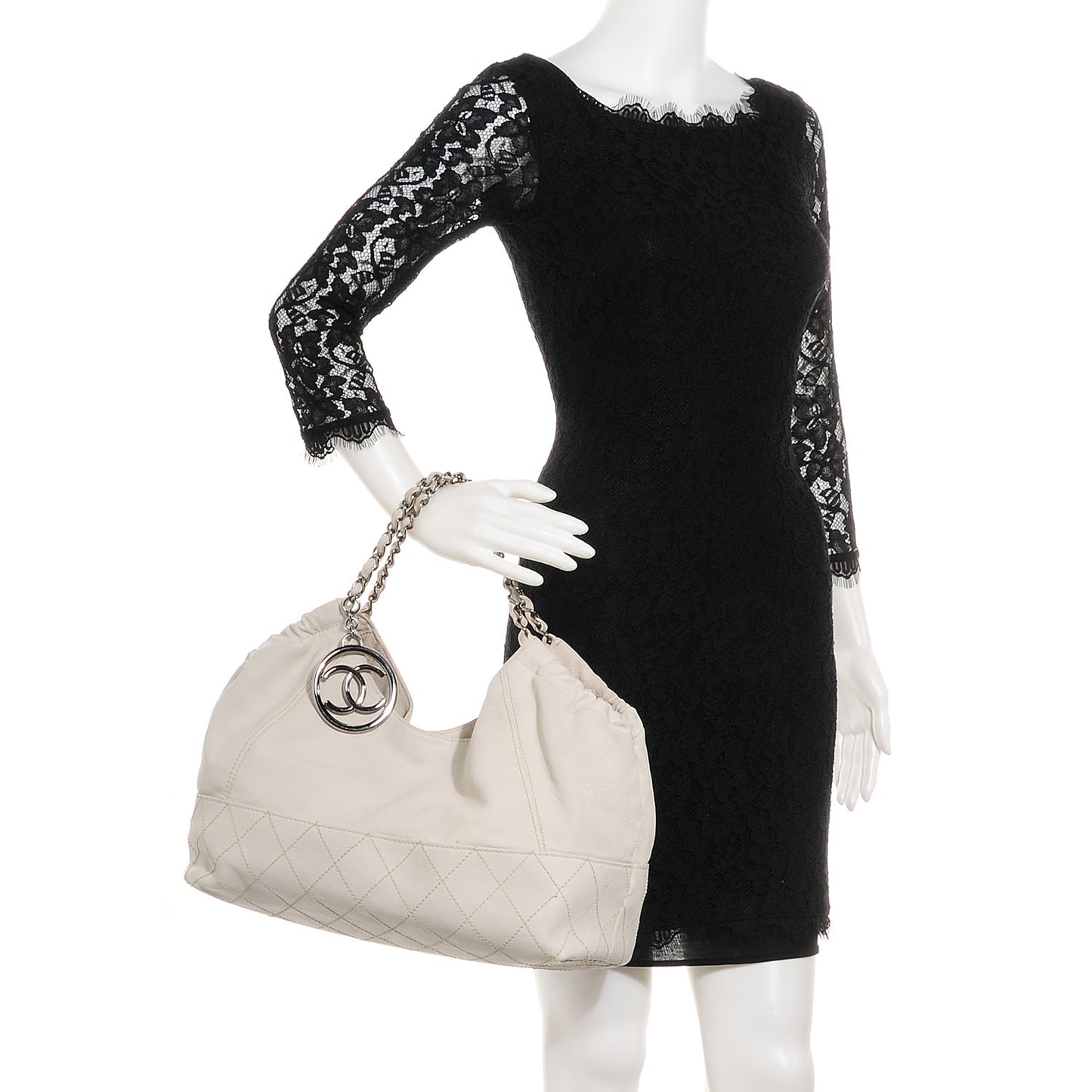Calfskin Baby Coco Cabas White