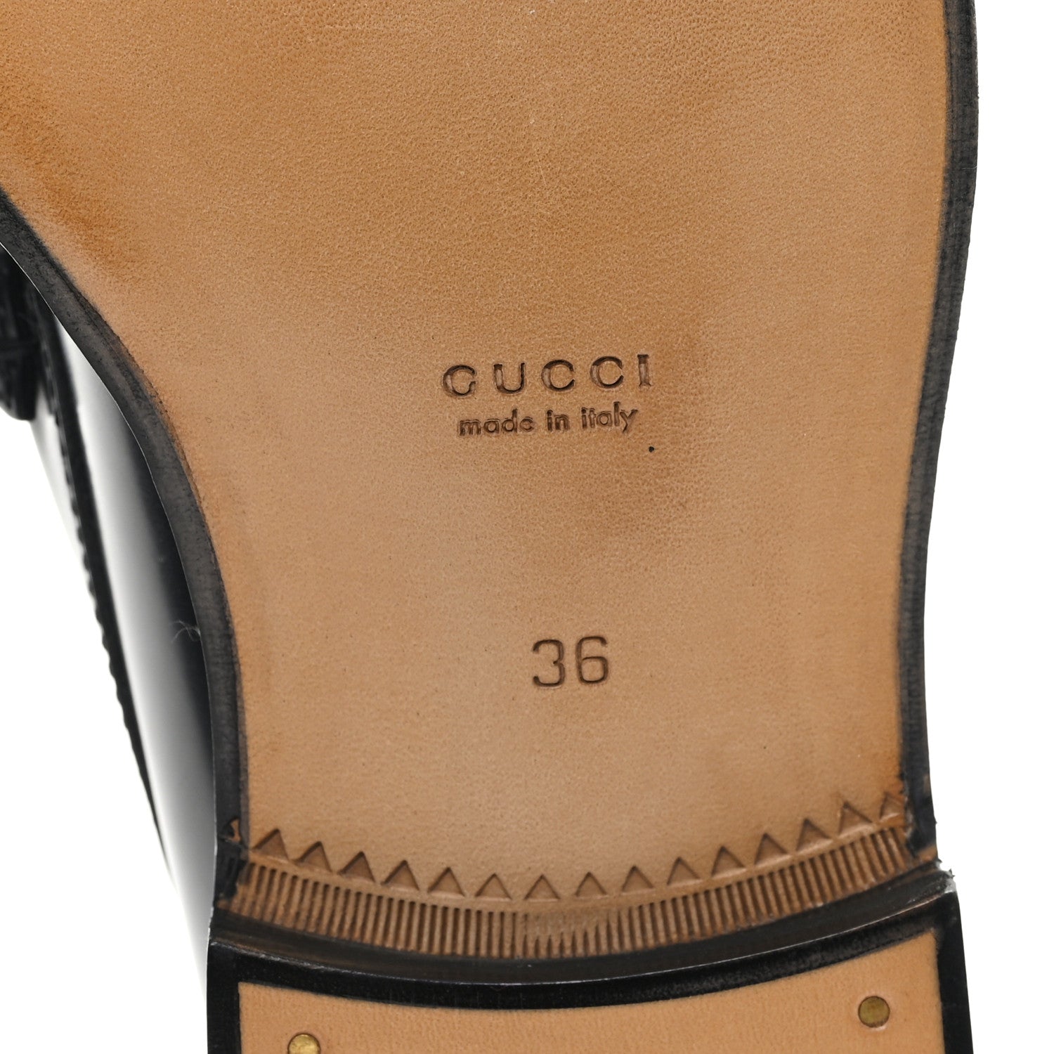 Gucci Millennial Ribot Cut Out Interlocking G Loafers 36 Black White 7 of 10