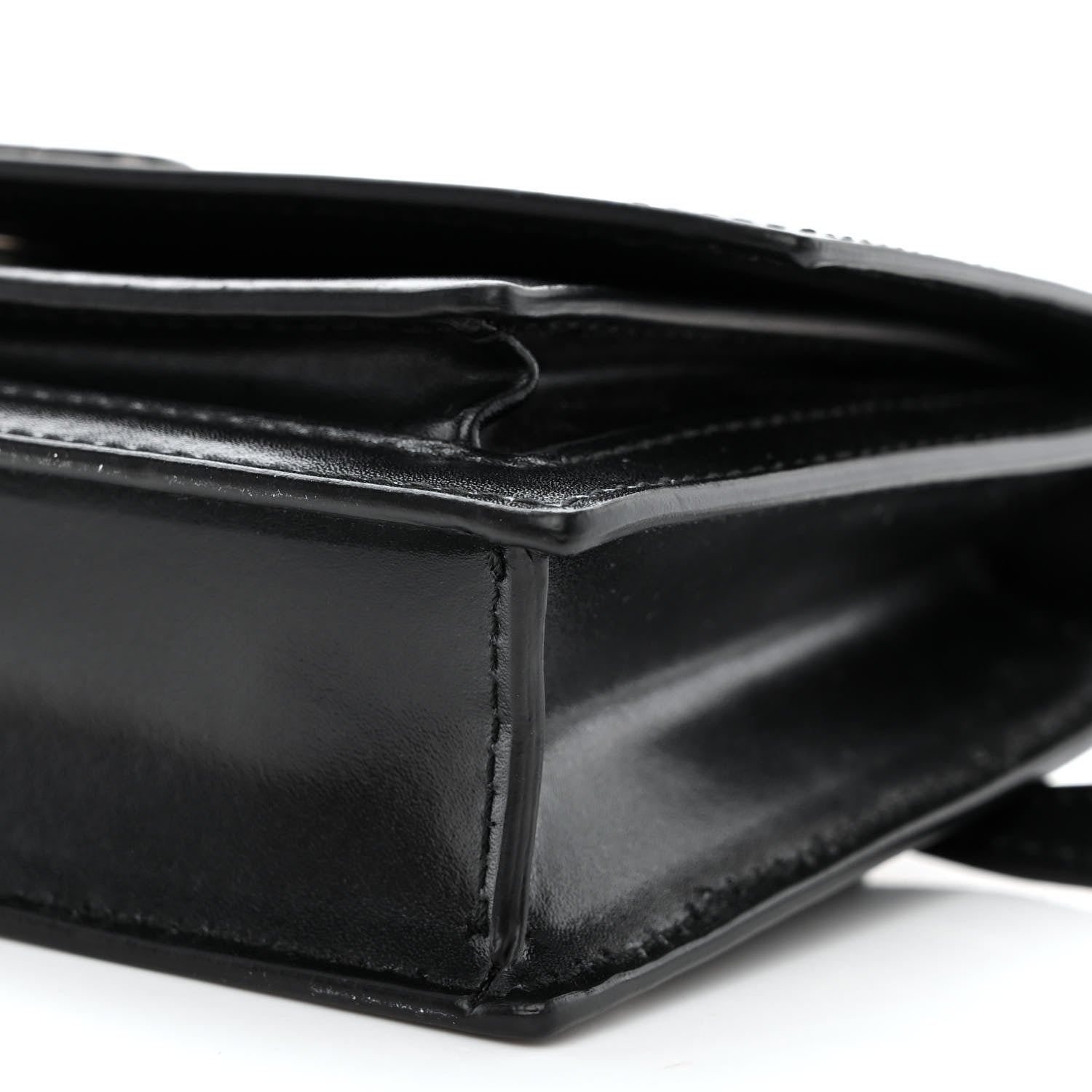 Balenciaga Shiny Box Calfskin Monochrome XS Sharp Belt Bag Black 12 of 15