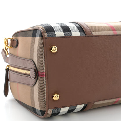 Burberry House Check Derby Calfskin Medium Alchester Bowling Bag Tan 10 of 12