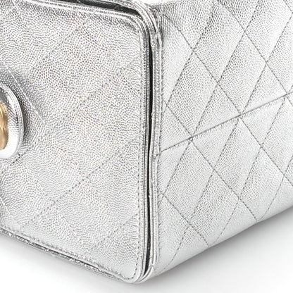 Chanel Metallic Caviar Quilted Medium Chanel 25 Handbag Silver 10 of 12