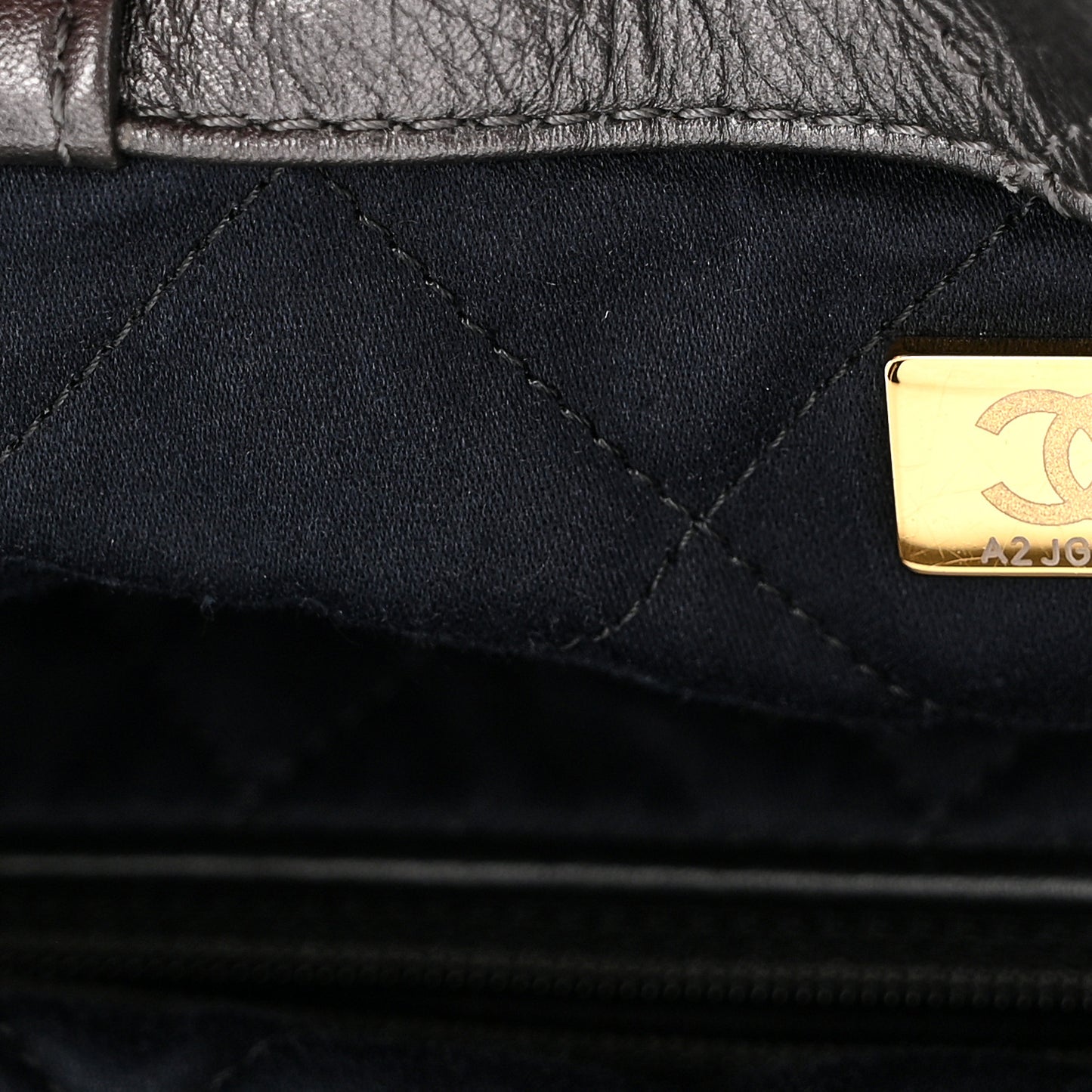 Shiny Calfskin Quilted Chanel 22 Backpack Grey