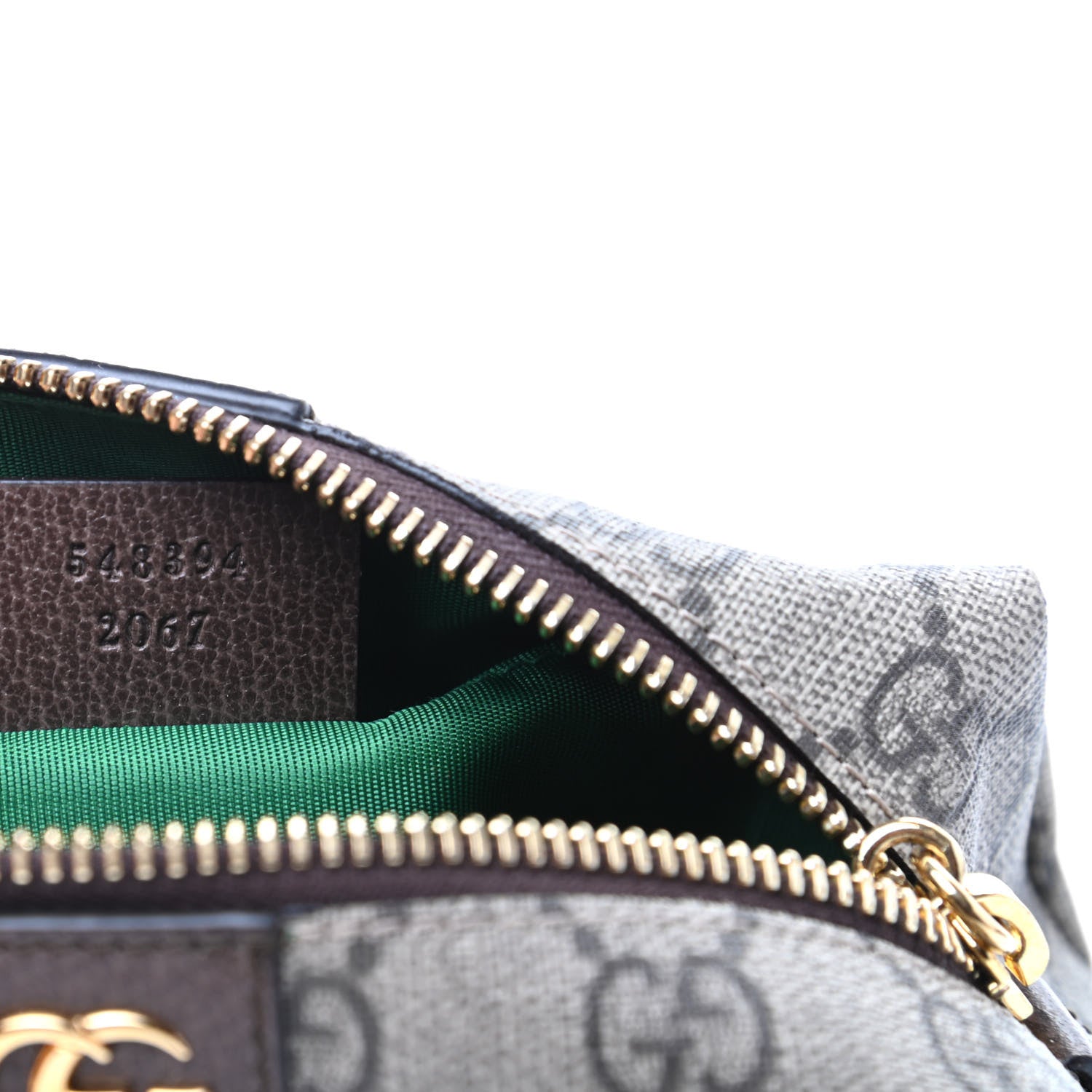 Gucci Soft GG Supreme Monogram Calfskin Small Ophidia Cosmetic Case Beige Ebony New Acero 7 of 9