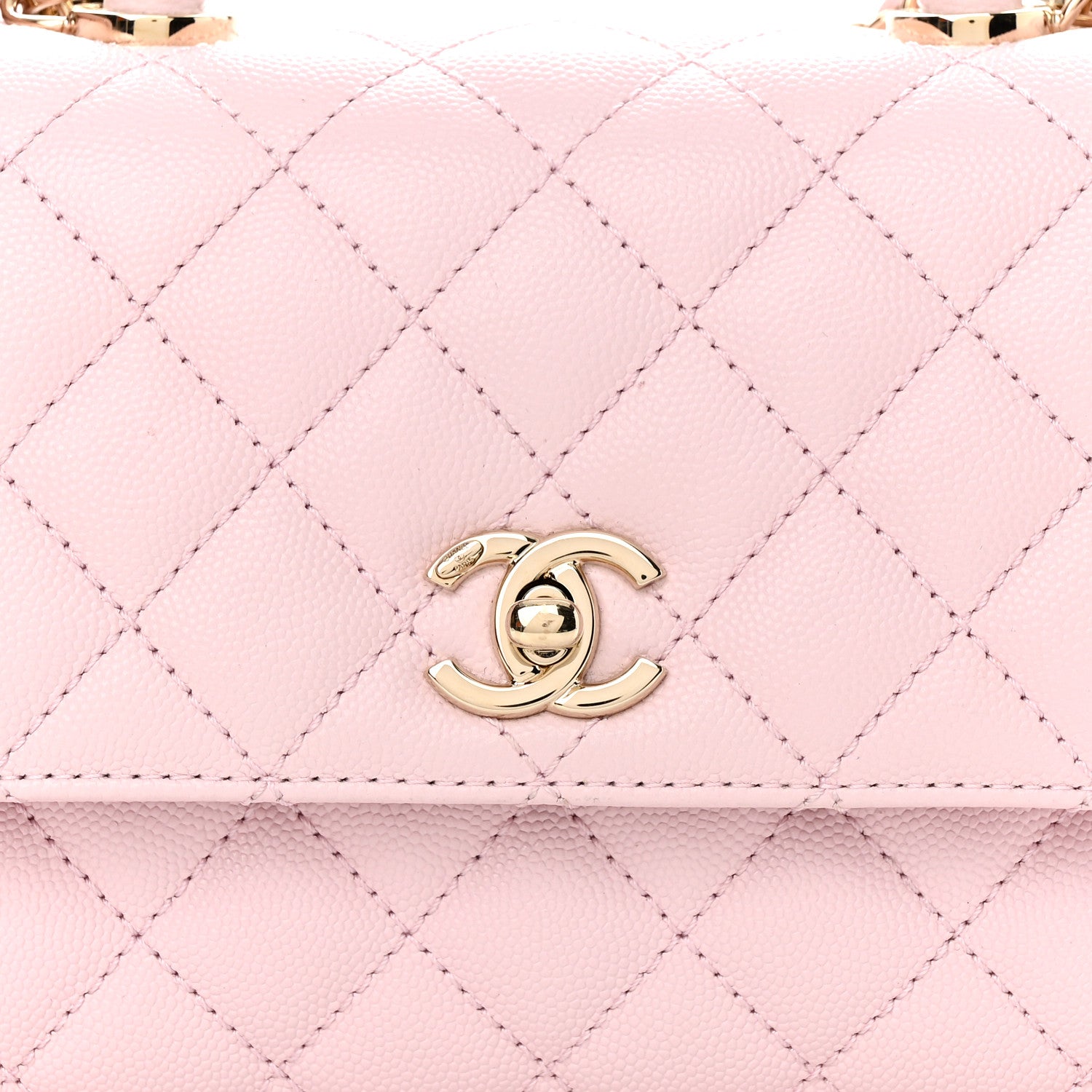 Chanel Caviar Quilted Mini Coco Handle Flap Light Pink 9 of 12
