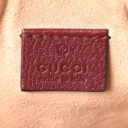 Gucci Soft Textured Calfskin Web Mini Ophidia Round Shoulder Bag Vintage Bordeaux 6 of 10