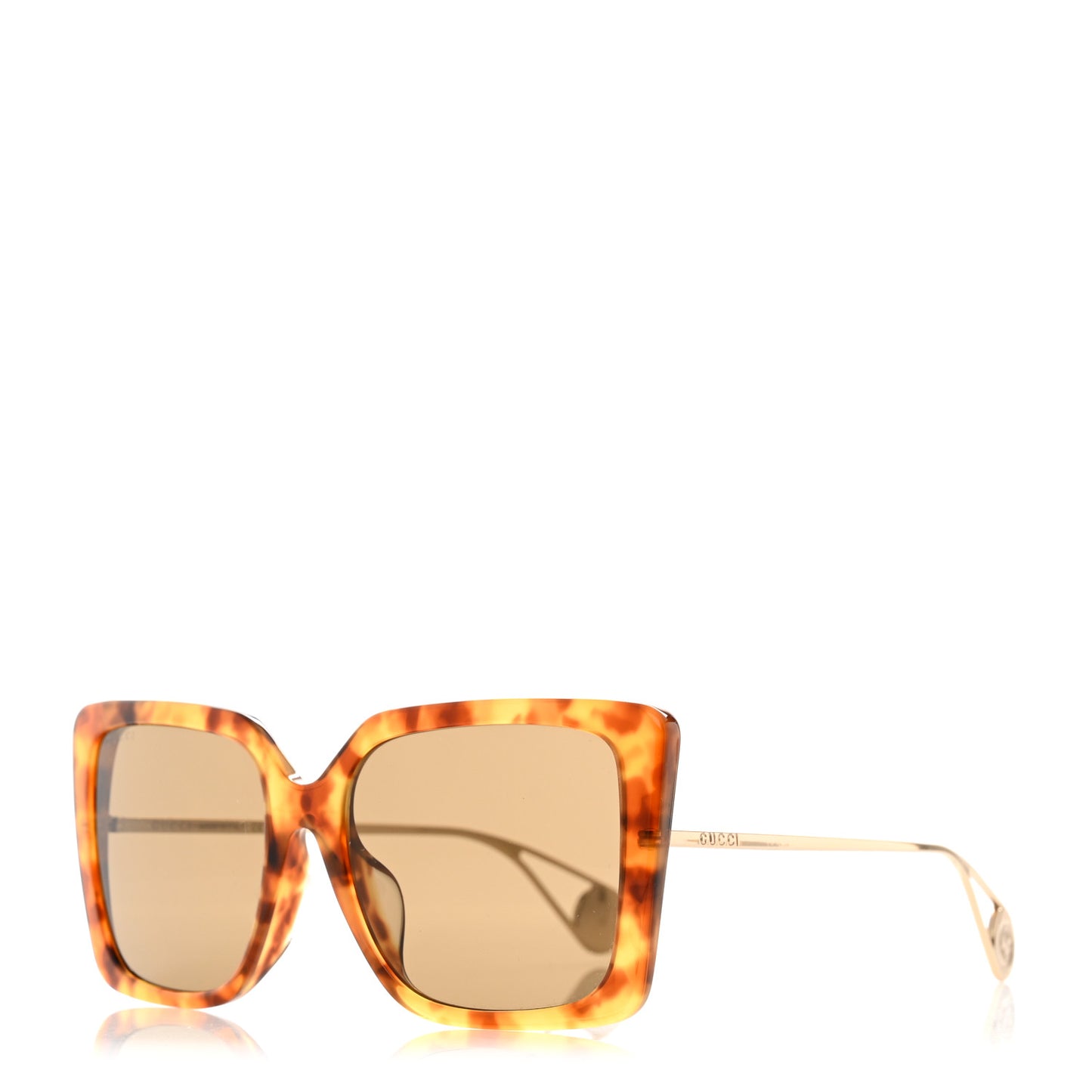 Acetate Oversize Square Frame GG0435S Sunglasses Havana