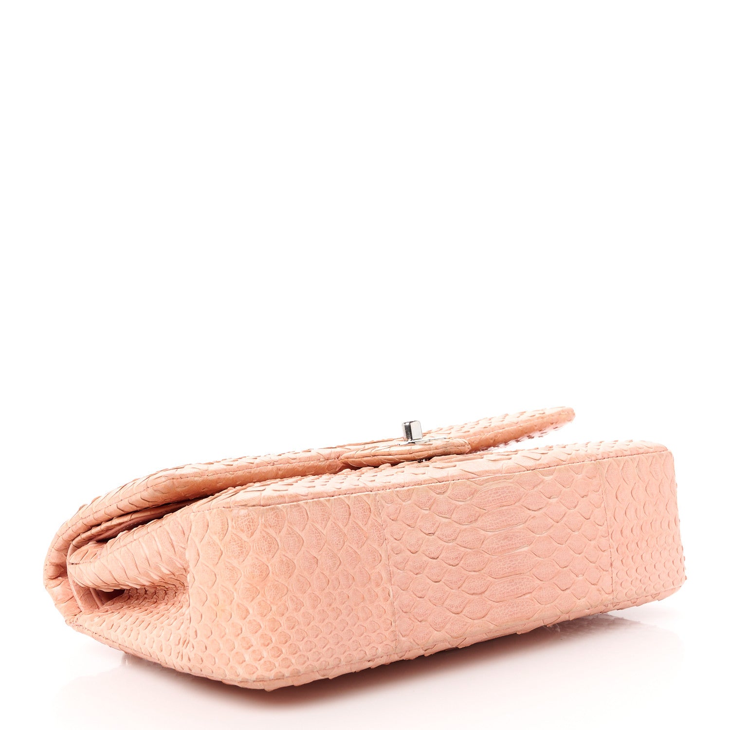 Chanel Snakeskin Medium Double Flap Pink 4 of 11