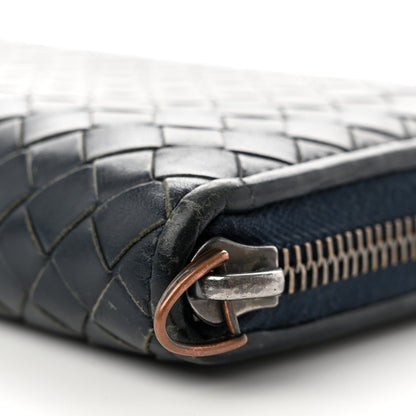 Bottega Veneta Nappa Intrecciato Zip Around Wallet Pacific 9 of 13