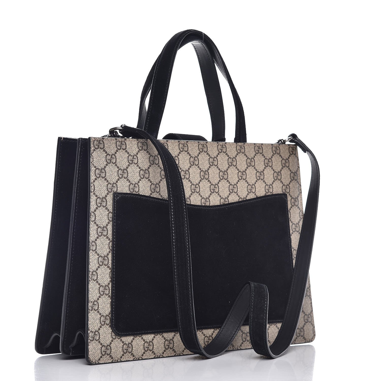 Gucci GG Supreme Monogram Dionysus Tote Beige Black 3 of 9
