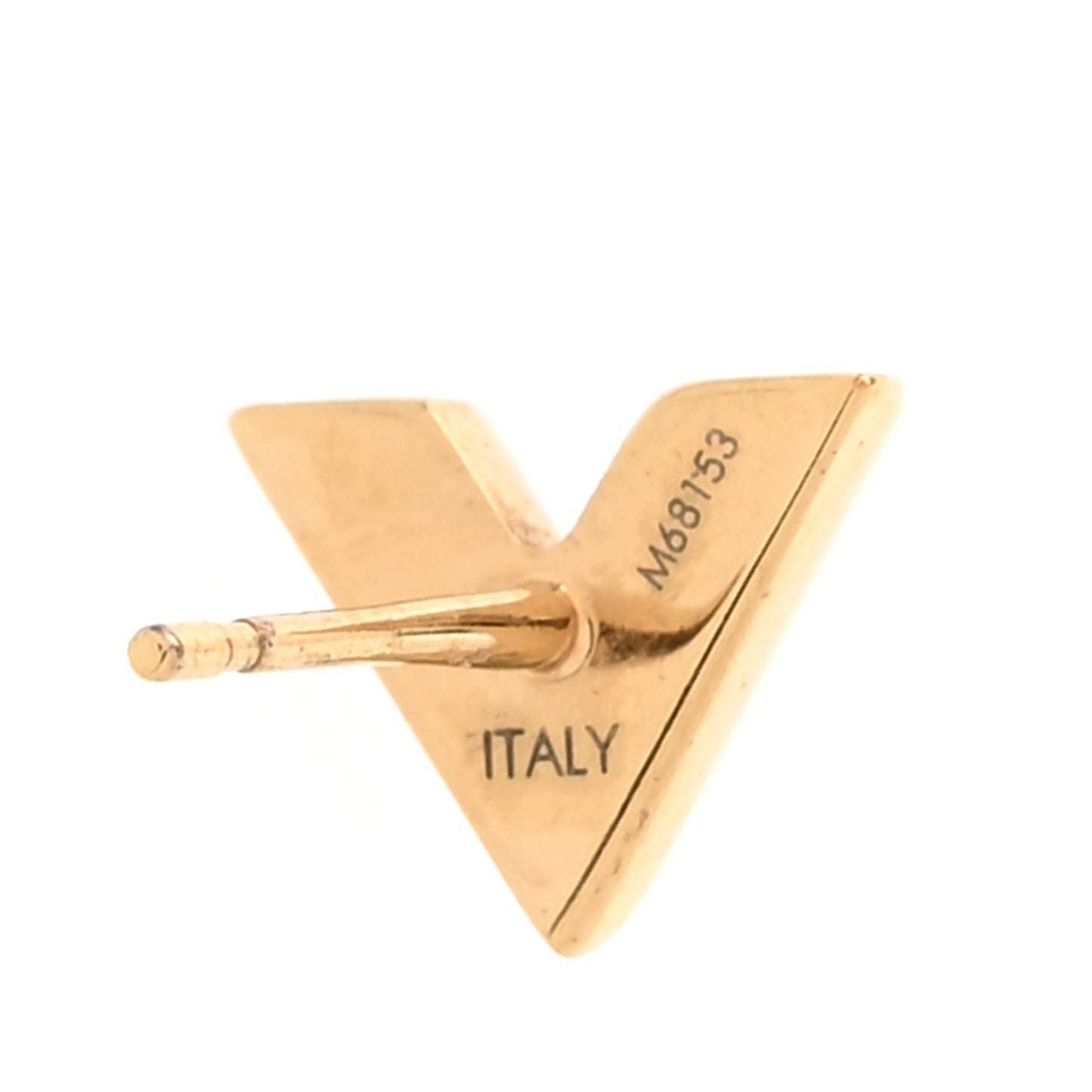Brass Essential V Stud Earrings Gold