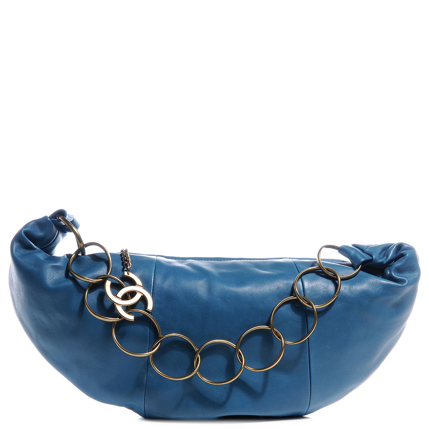 Lambskin Small Chain Hobo Turquoise