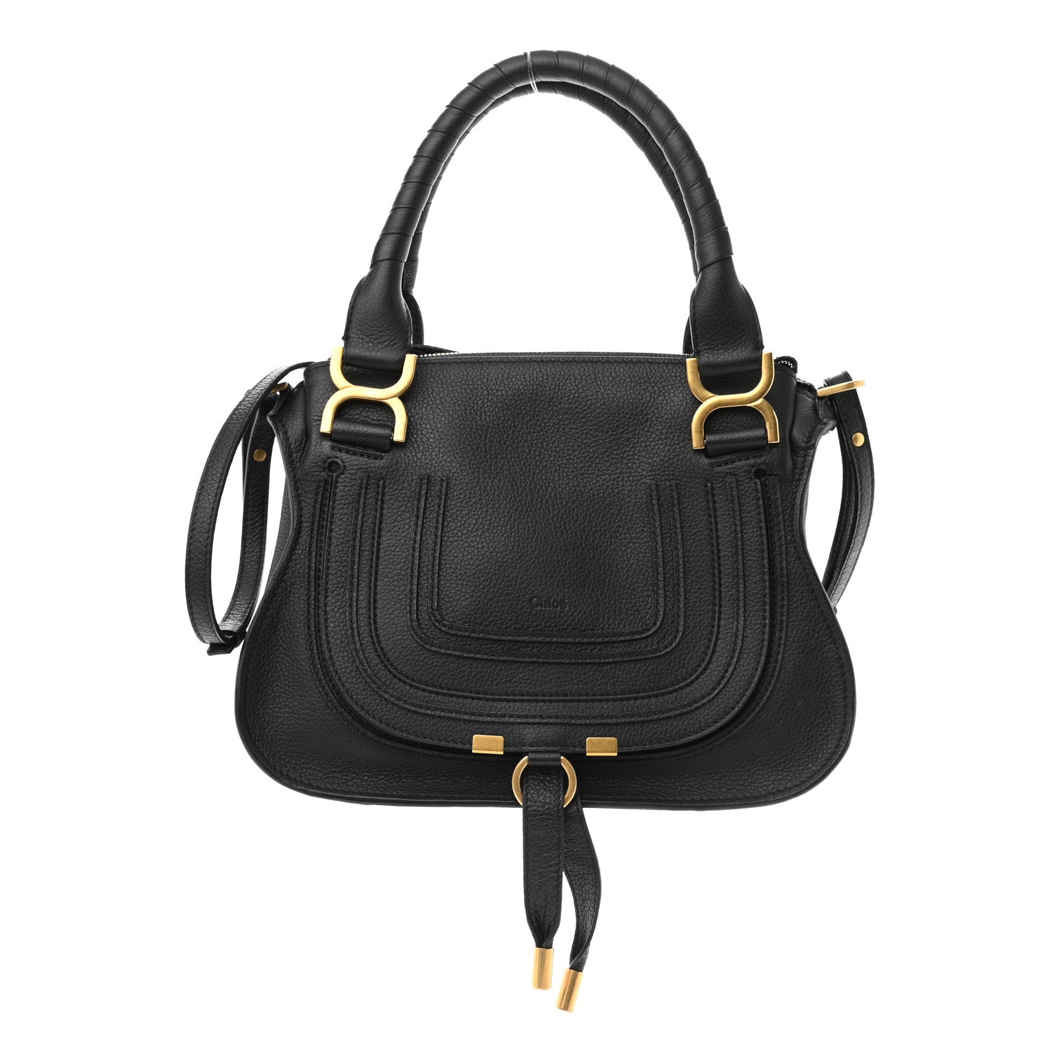 Chloe Calfskin Small Marcie Satchel Black 1 of 11