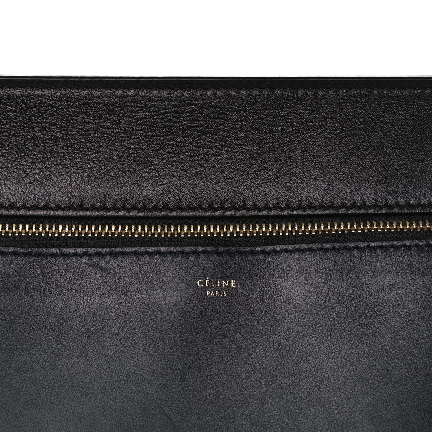 Supple Calfskin Medium Edge Shoulder Bag Navy Blue