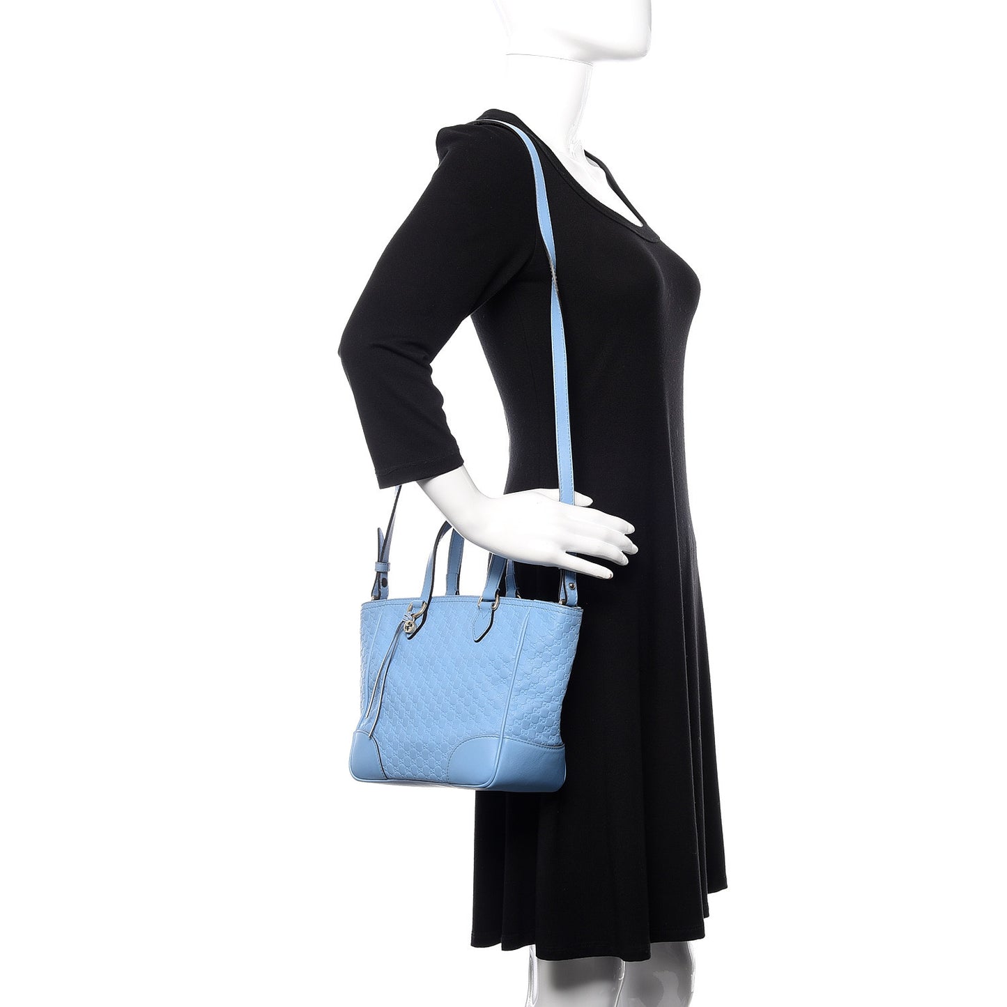 Microguccissima Small Bree Tote Mineral Blue