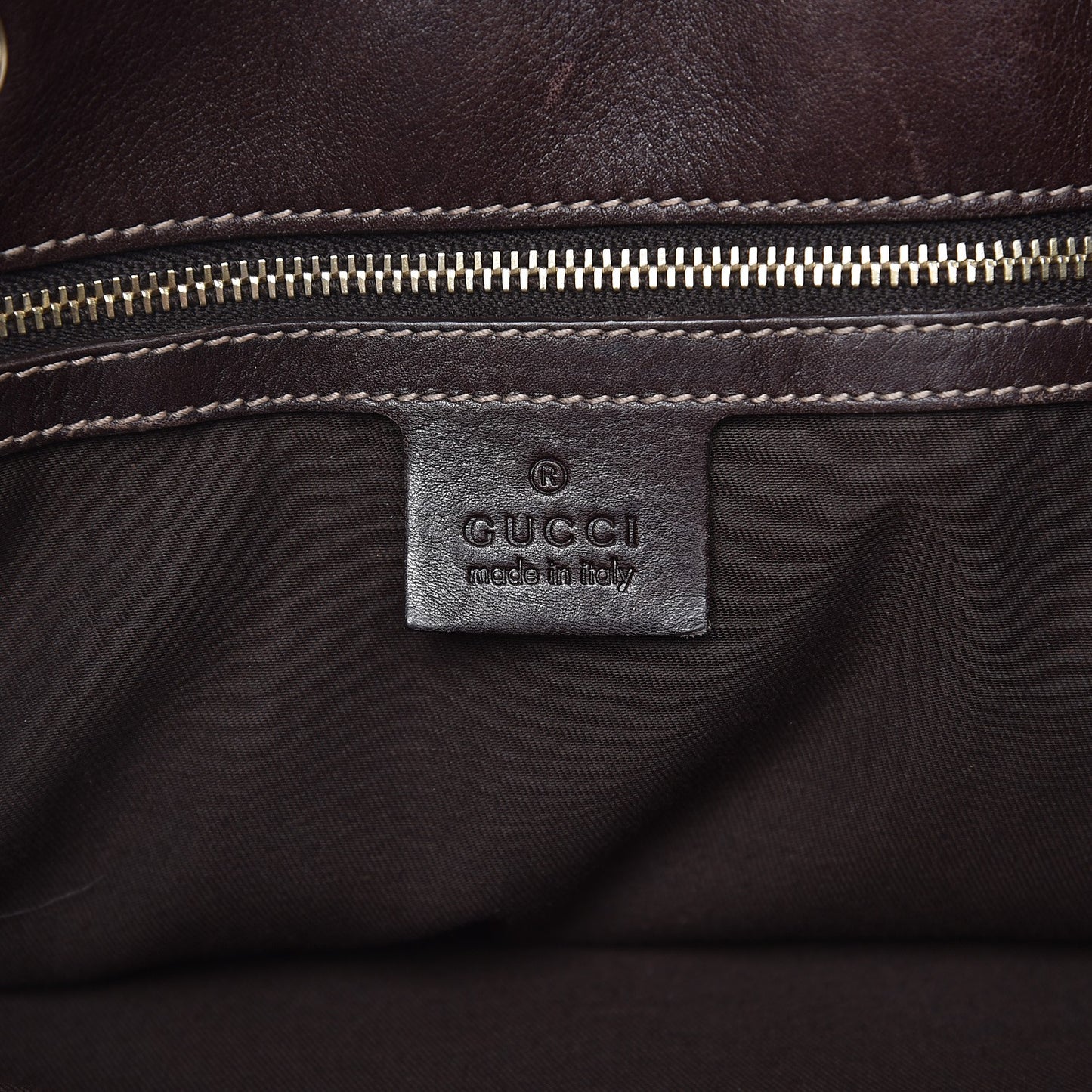 Monogram Peggy Braided Tote Dark Brown
