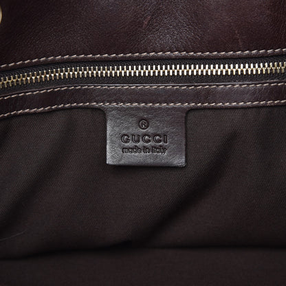 Gucci Monogram Peggy Braided Tote Dark Brown 6 of 12