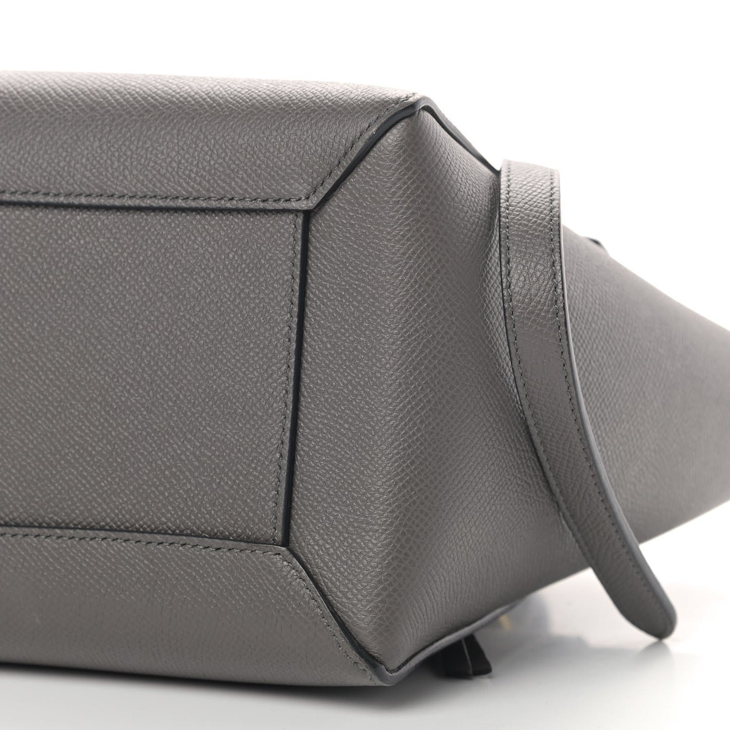 Baby Grained Calfskin Micro Belt Bag Grey