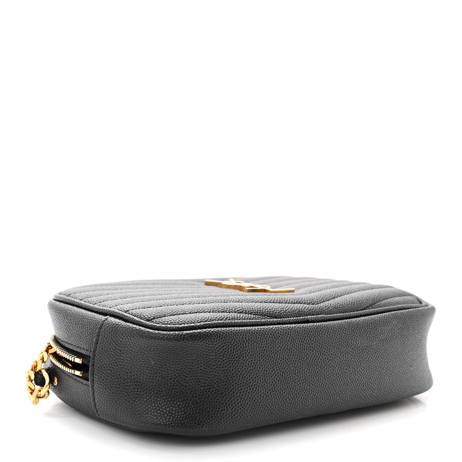 Saint Laurent Grain De Poudre Matelasse Monogram Mini Lou Camera Bag Black 4 of 11