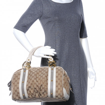 Gucci Monogram Interlocking Medium Boston White 2 of 7