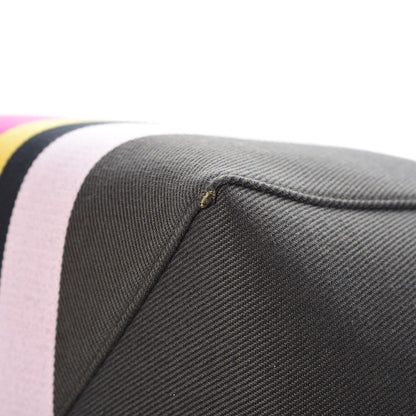 Celine Textile Striped Medium Belt Cabas Phantom Multicolor 11 of 12