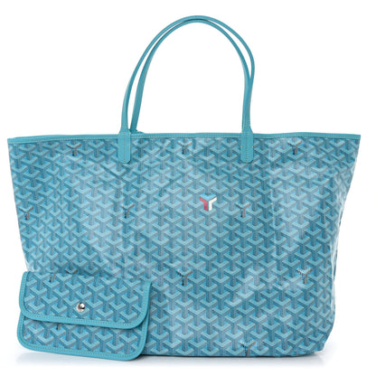 Goyard Goyardine Saint Louis GM Balise Beach Towel Set Turquoise 1 of 11