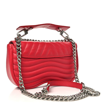 Louis Vuitton Calfskin New Wave Chain PM Scarlet 3 of 9