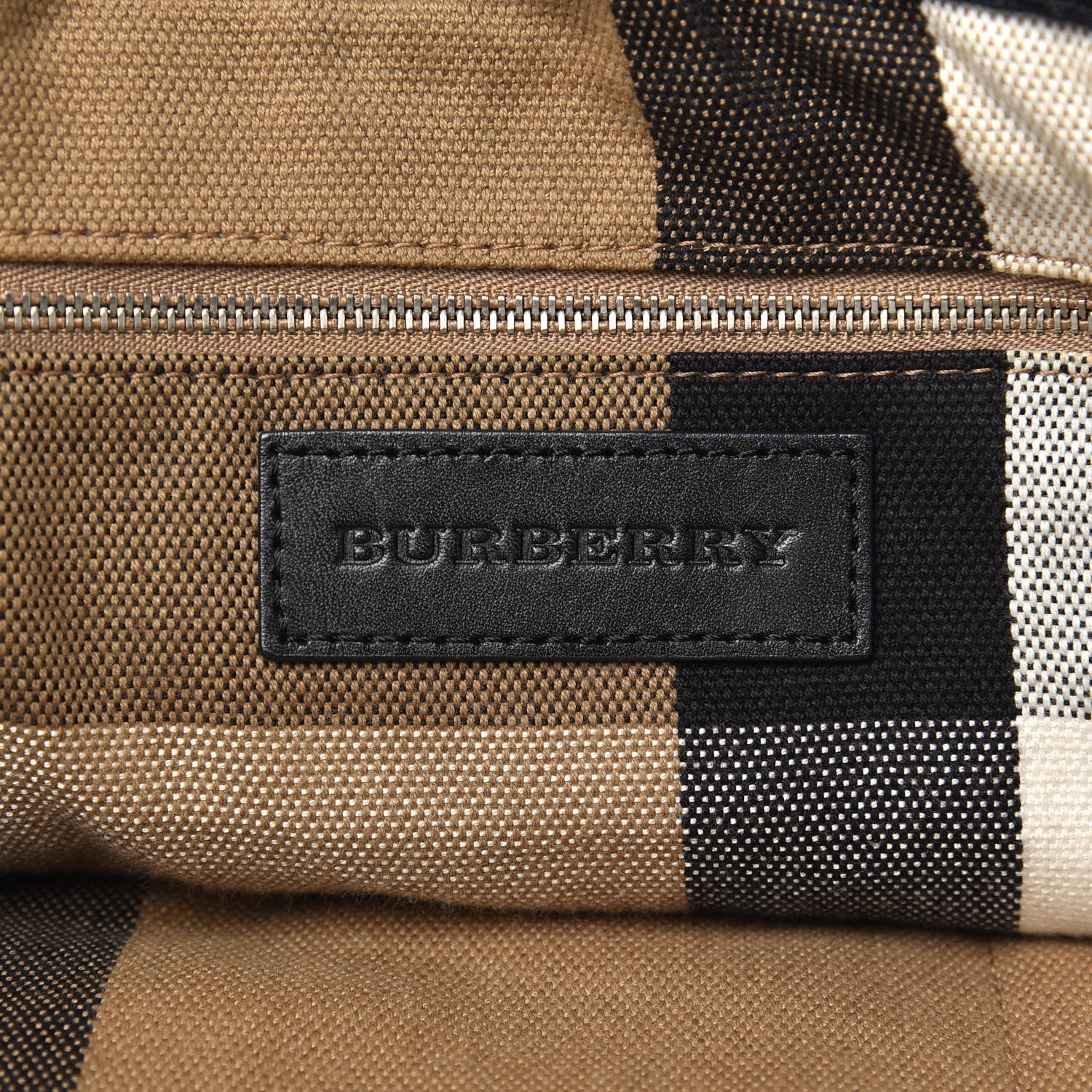 Burberry Grainy Calfskin House Check Medium Maidstone Black 6 of 11