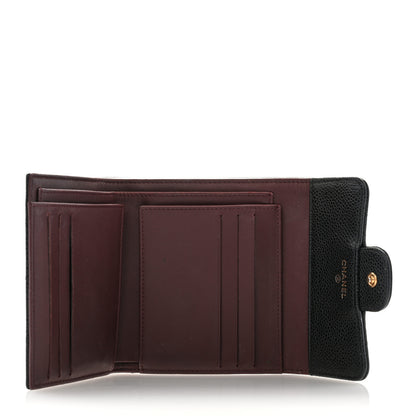 Chanel Caviar Quilted Compact Flap Wallet Black 5 of 10
