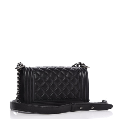 Chanel Lambskin Quilted Small Boy Flap Black 4 of 11