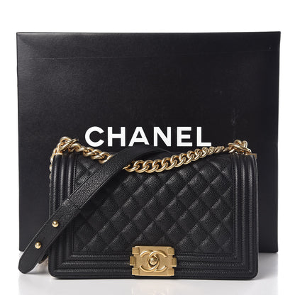 Chanel Caviar Quilted Medium Boy Flap Black 10 of 10
