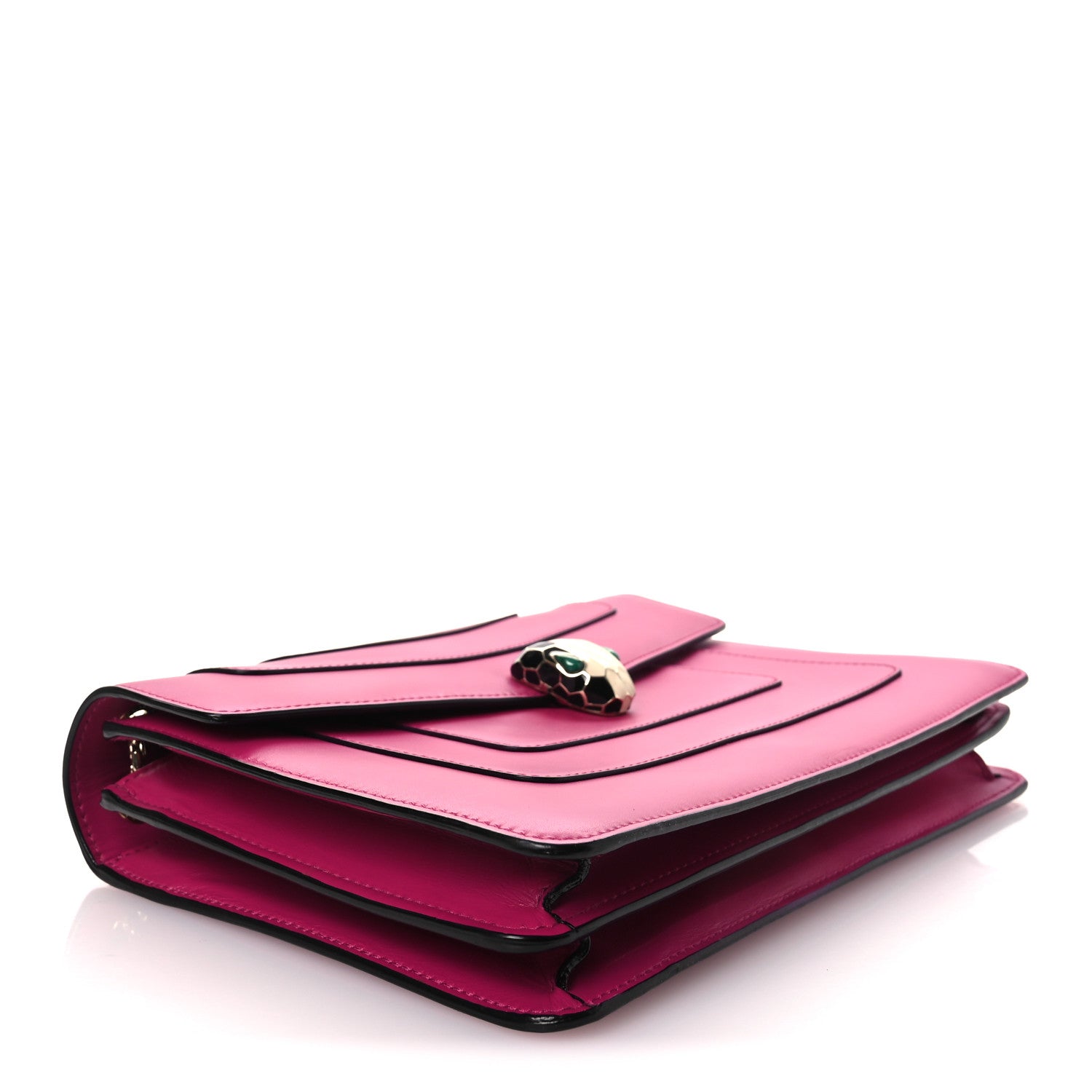 Bulgari Calfskin Serpenti Forever Shoulder Bag Pink 4 of 10