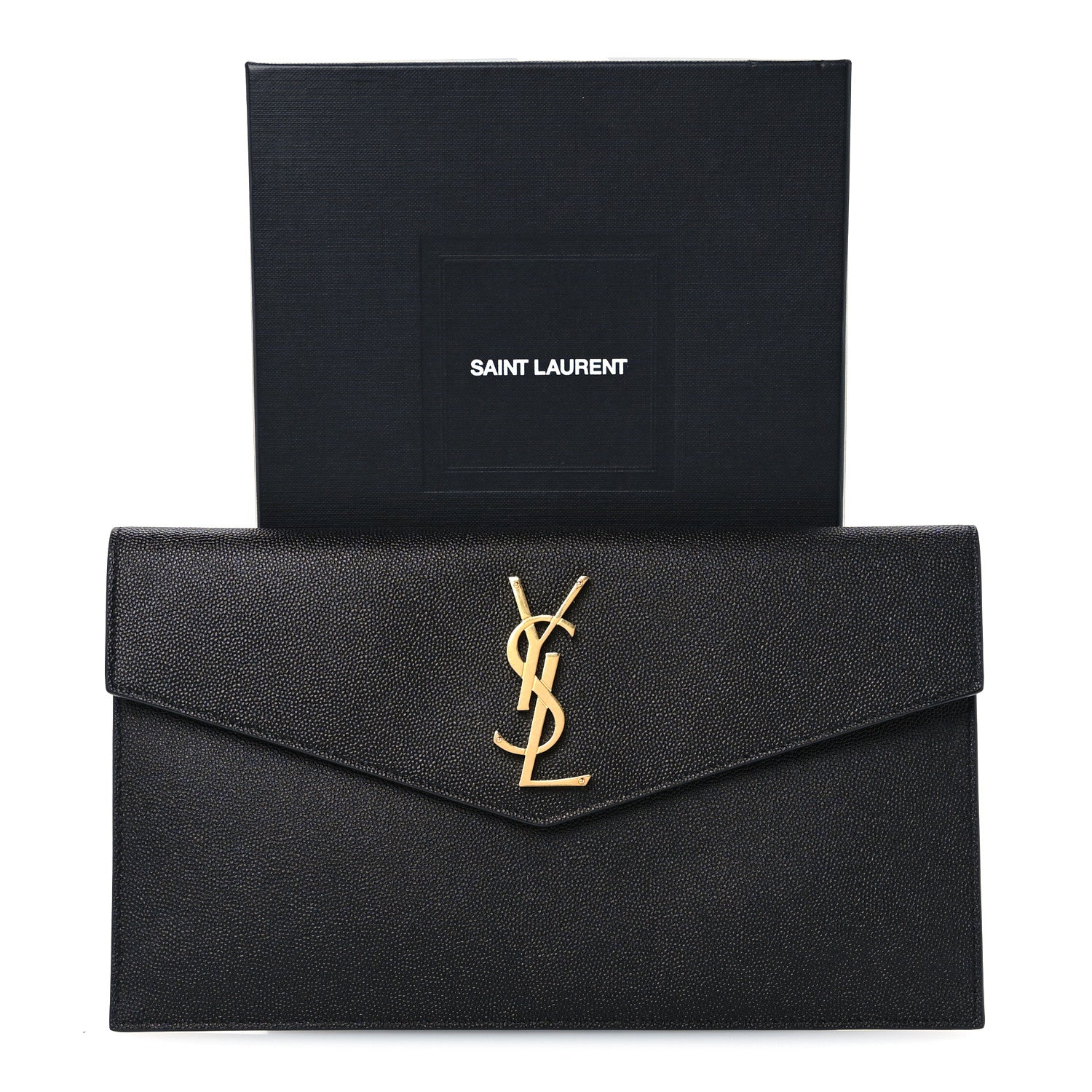 Saint Laurent Grain De Poudre Uptown Pouch Black 9 of 9