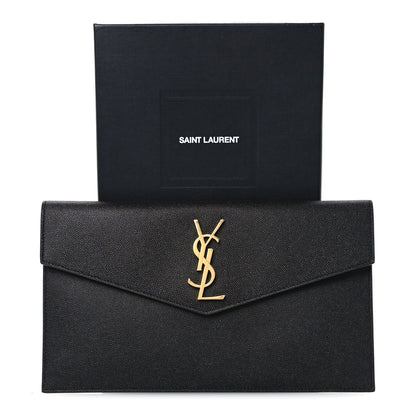 Saint Laurent Grain De Poudre Uptown Pouch Black 9 of 9