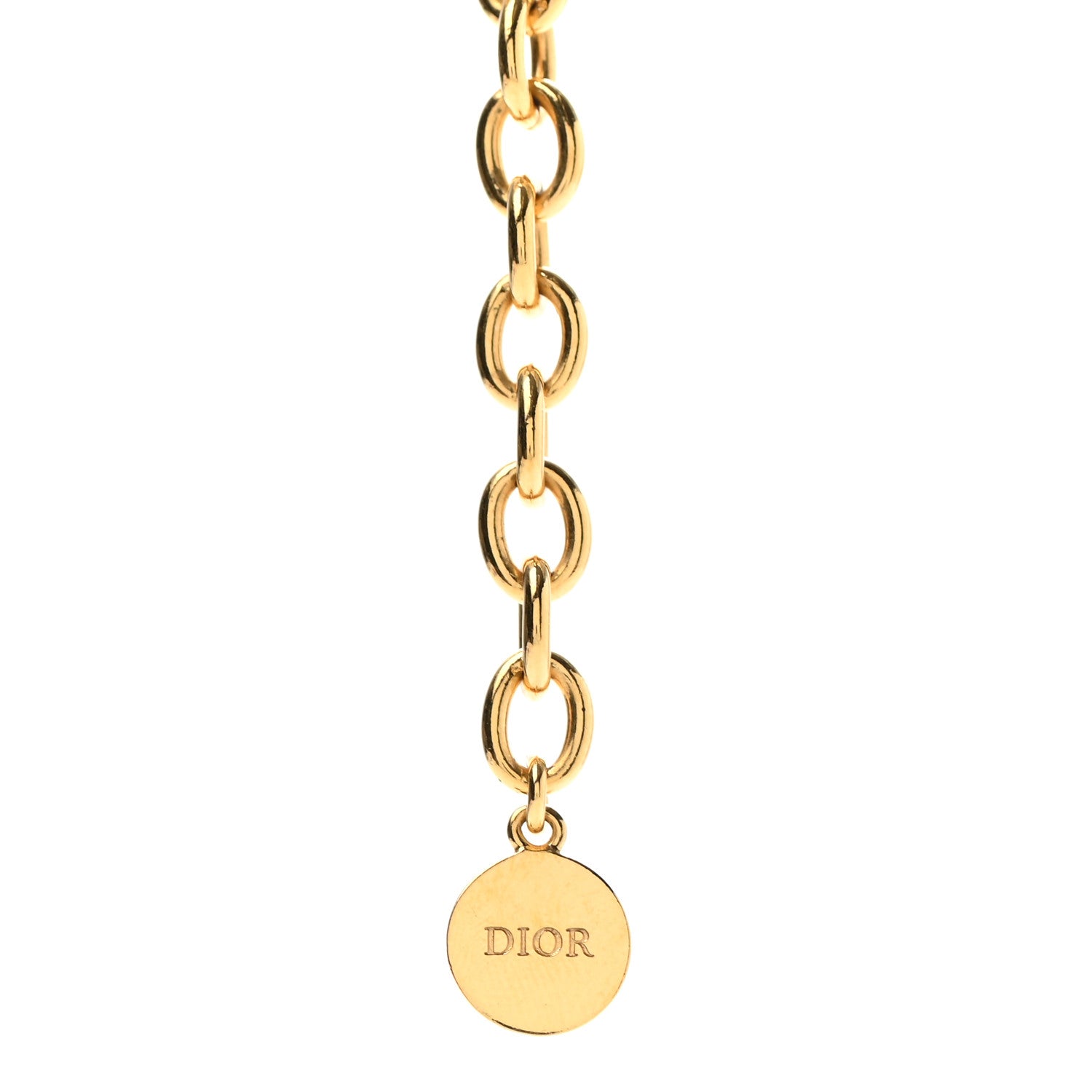 Christian Dior Metal Danseuse Etoile Chain Choker Necklace Gold 5 of 5