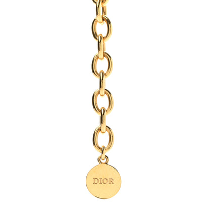 Christian Dior Metal Danseuse Etoile Chain Choker Necklace Gold 5 of 5