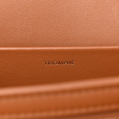 Celine Textile Natural Calfskin Medium Triomphe Bag Green 6 of 14