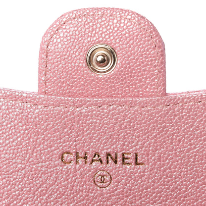 Chanel Iridescent Caviar Quilted Flap Card Holder Rose Pink 5 of 10